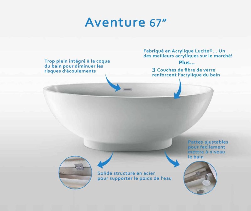 Aventure - baignoire autoportante 66" – Image 2