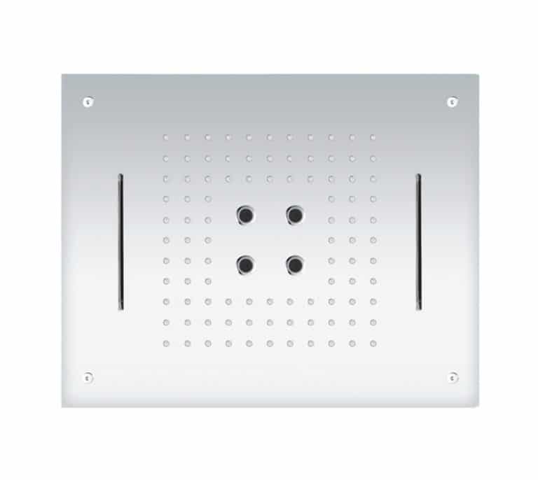 JX-T008 - Tête de douche avec jets et cascades 50cm x 40cm - Chrome