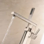 Robinet de bain autoportant - Chloris - Nickel brossé