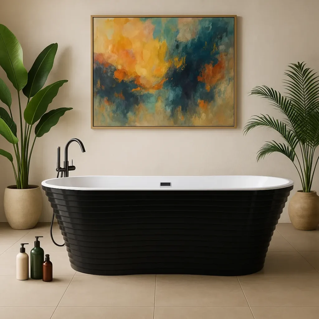 Missouri – bain autoportant noir 66″