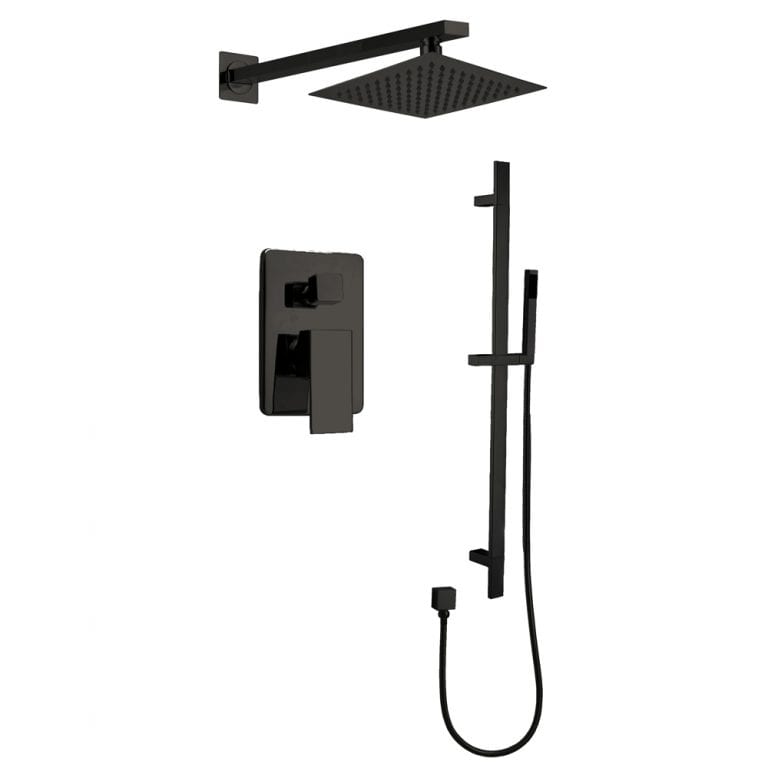 ensemble de robinetterie de douche noir