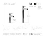 Robinet de salle de bain Kontour Noir et Chrome – Image 2