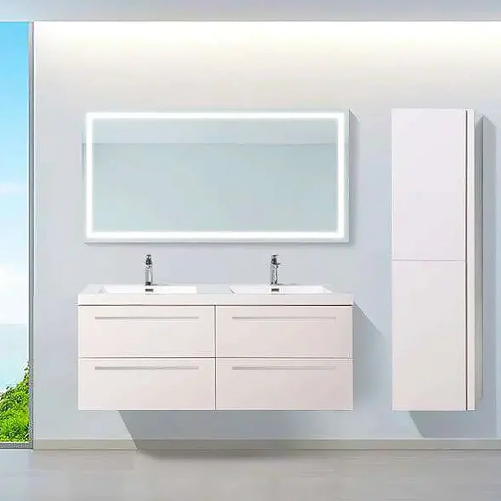Vanité de salle de bain 48 pouces Messina – Blanche