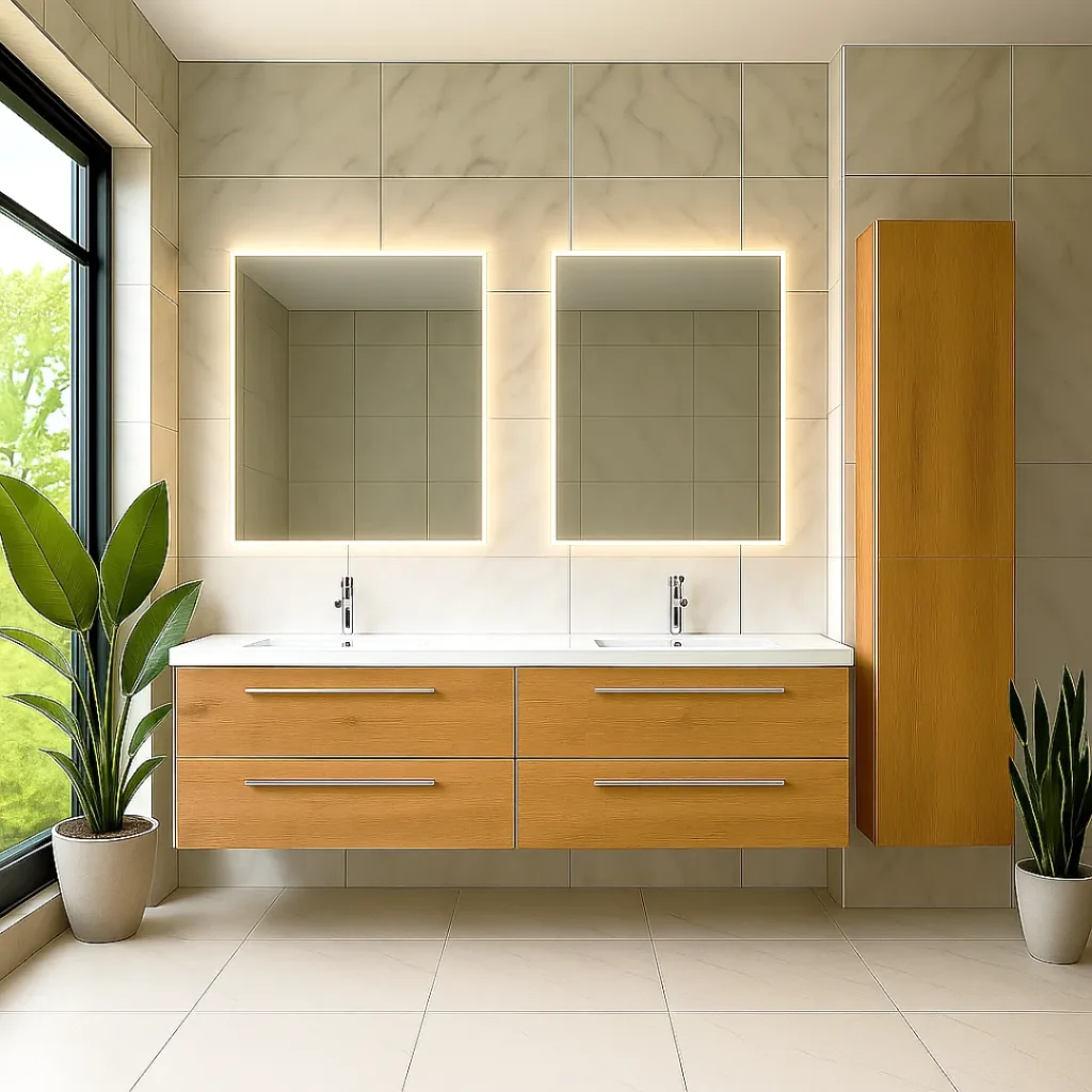 Vanité de salle de bain 72 pouces Veronika – Bois