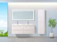 Vanité de salle de bain 48 pouces Messina – Blanche - Vue de côté