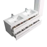 Vanité de salle de bain 60 pouces Lazio – Blanche