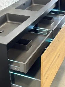 Vanité de salle de bain 60 pouces Kelia – Chêne