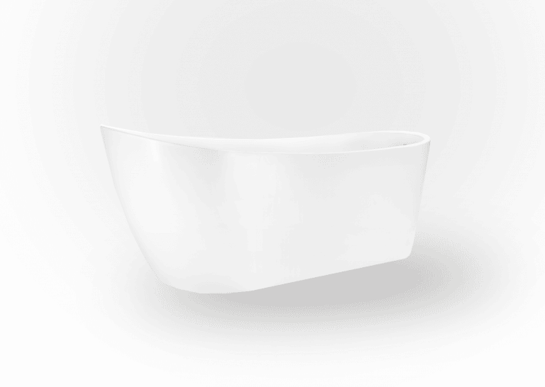 Sofia - bain autoportant 59″ - vue avant en angle