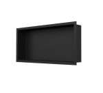 Niche de douche rectangulaire en acier inoxydable noir - 14″ × 24″