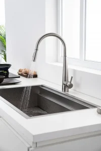 Robinet de cuisine Frodon -Nickel brossé – Image 3