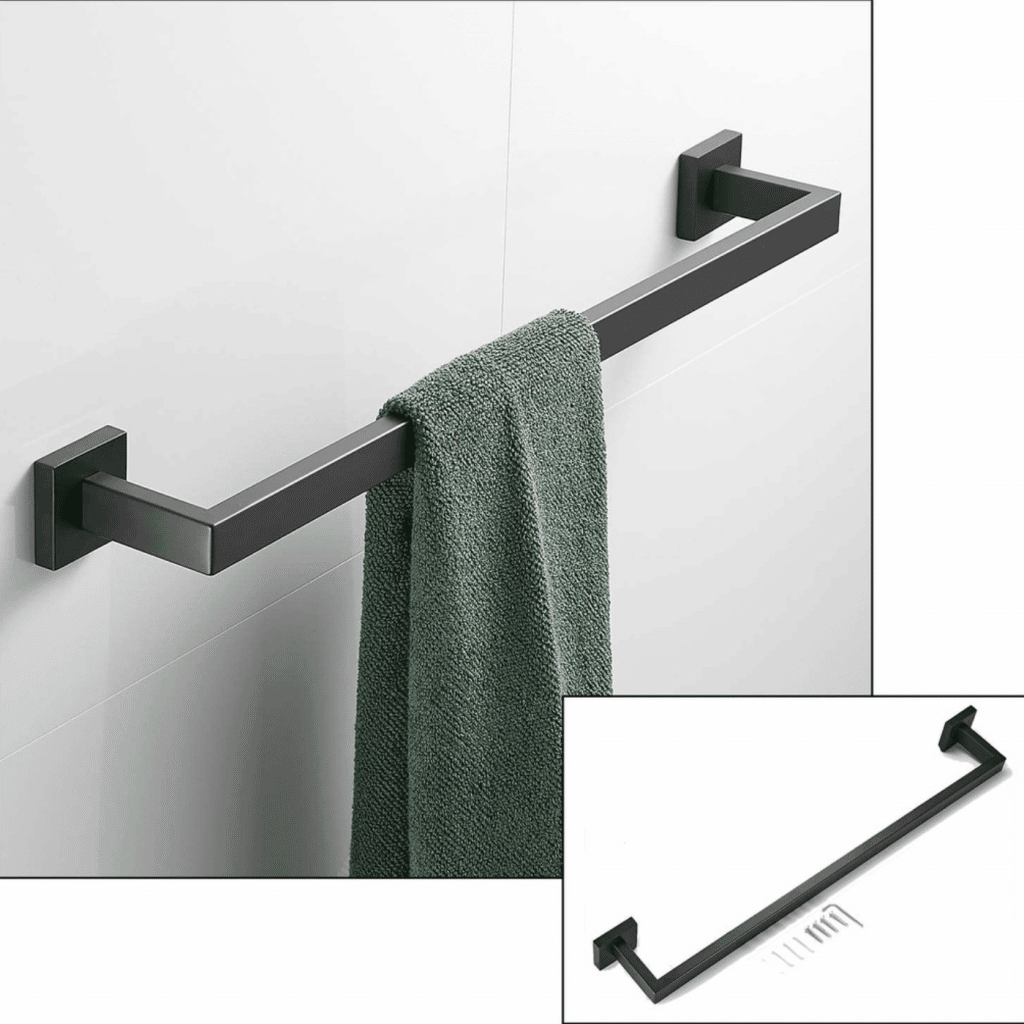 Ensemble noir mat pour la salle de bain