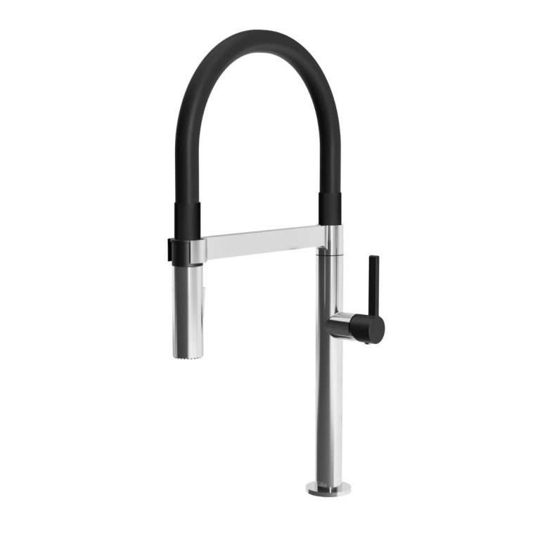 Robinet de cuisine Exki -Chrome et poignée noire