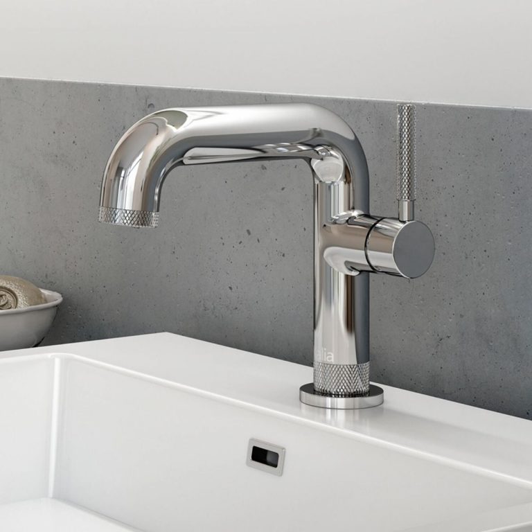 Robinet de lavabo monotrou avec drain à pression - Chrome