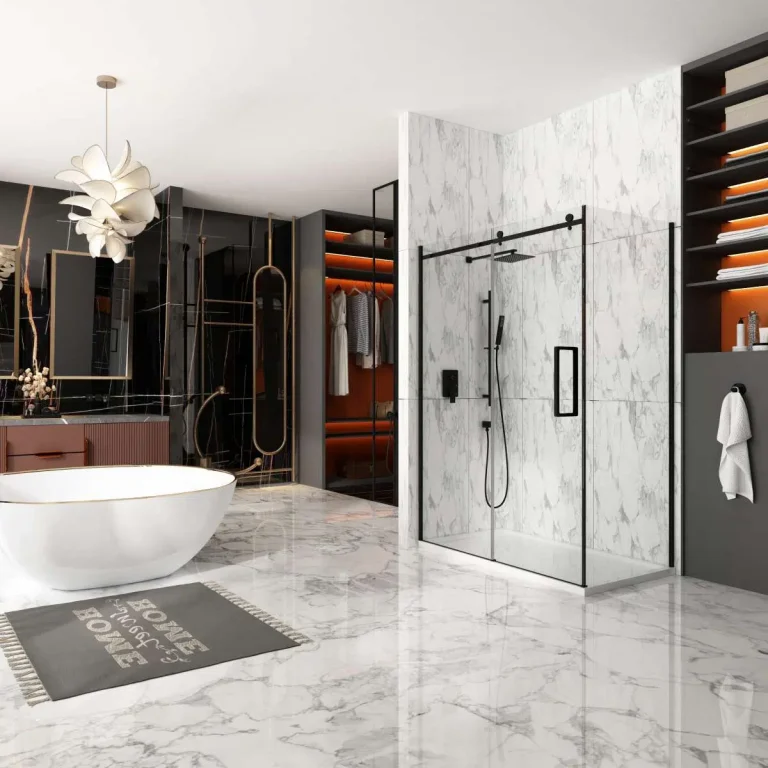 Douche Pure-Design 48″ x 32″ - Noir mat