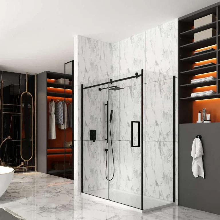 Douche Pure-Design 48″ x 32″ - Noir mat