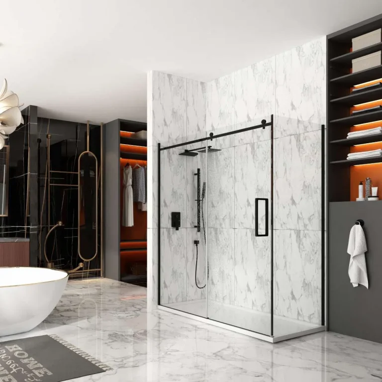 Douche Pure-Design 60″ x 32″ - Noir mat