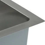 Évier de cuisine 32"x18" 16G (70/30) sans grilles de fond - Brossé – Image 5