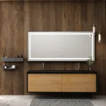 Miroir LED Chauffant 72″ x 32″ avec cadre noir