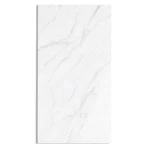 Panneau mural PVC effet marbre blanc mat 100 x 250 cm