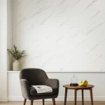 Panneau mural PVC effet marbre calacatta mate 100 x 250 cm