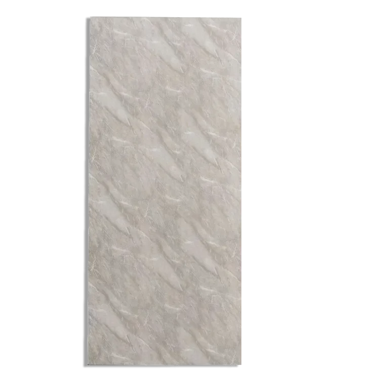 Panneau mural PVC effet marbre gris mate 100 x 250 cm