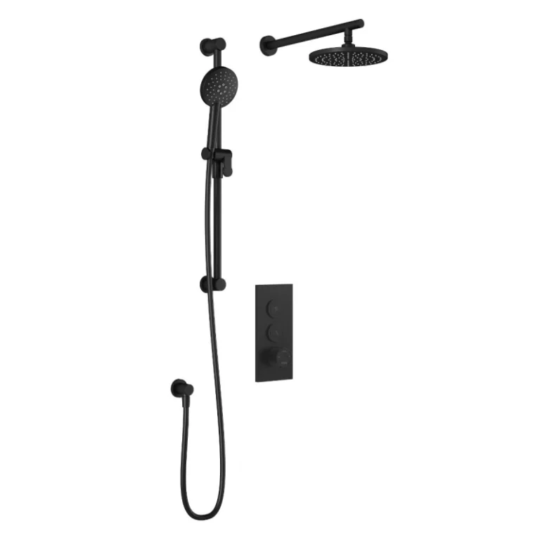 Ensemble de robinetterie de douche poussoir TB2 Roundone – Noir