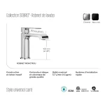 Collection Robinet de salle de bain Sobrio (sans drain) - chrome et noir