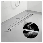 Drain de douche linéaire 32″ – Brossé