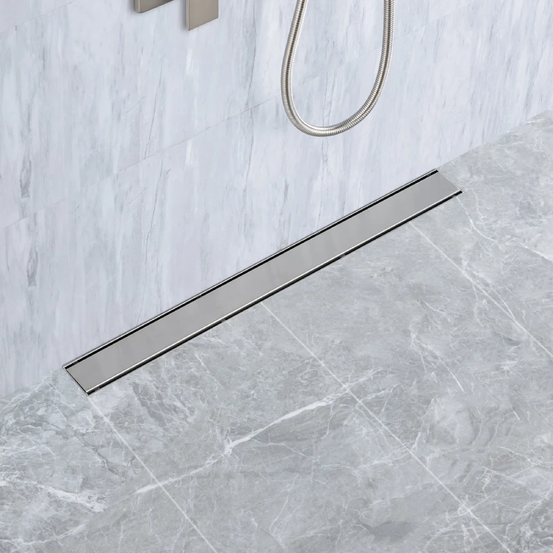 Drain de douche linéaire 32″ – Brossé