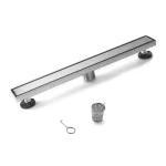 Drain de douche linéaire 32″ – Brossé