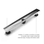 Drain de douche linéaire 32″ – Brossé