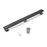 Drain de douche linéaire 32″ – Noir