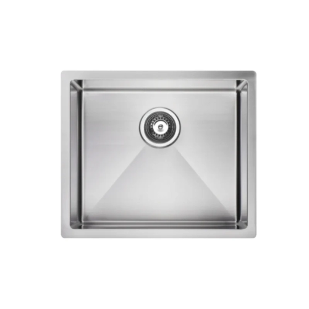 Évier de cuisine simple 23″x18″ 16G sans grille de fond - Brossé
