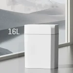 Poubelle automatique blanc mat - 16L