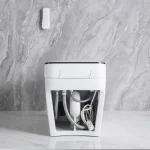 Toilette intelligente noire et blanche PD-2213-BL