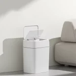 Poubelle automatique blanc mat