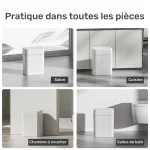 Poubelle automatique blanc mat
