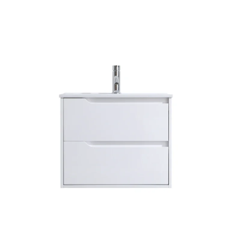 Vanité de salle de bain 24 pouces Alma - Blanc brillant