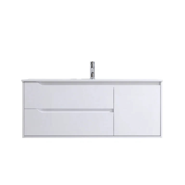 Vanité de salle de bain 48 pouces Alma - Blanc brillant