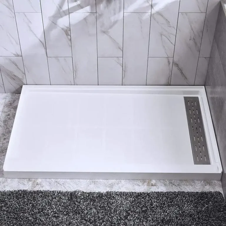 Base de douche avec drain linéaire droite 60” x 32” - Alcôve