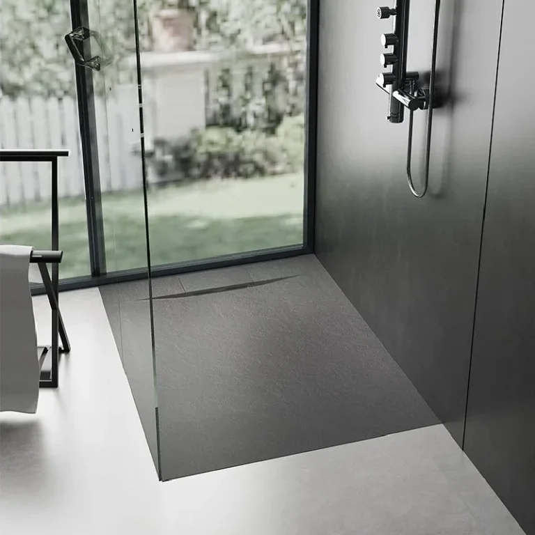 Base de douche noire svelte ultra mince 36” x 36”