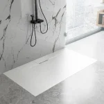 Base de douche svelte ultra mince 60” x 36” -Drain latéral - Blanche