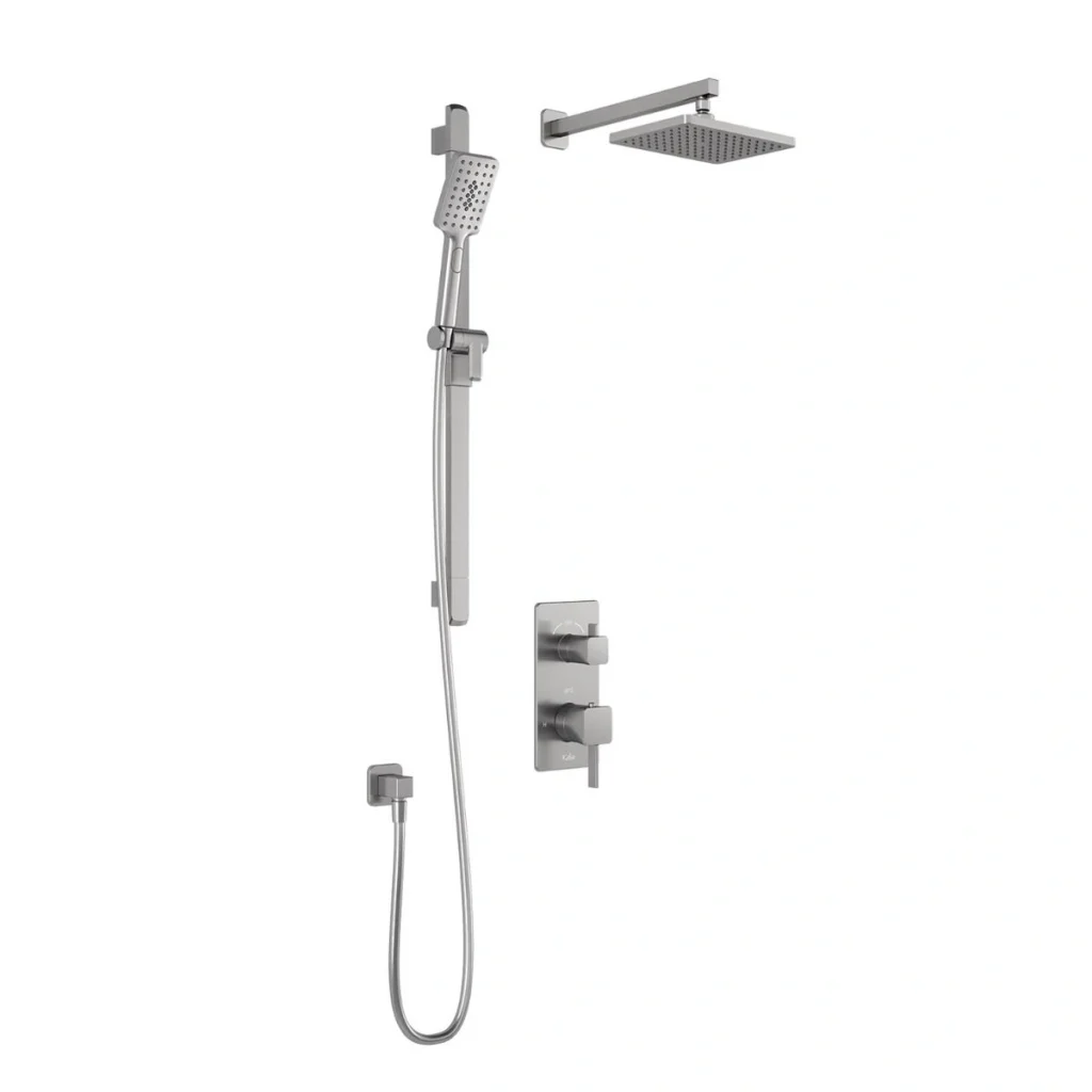 Ensemble de robinetterie de douche TD2 Squareone – Nickel pure