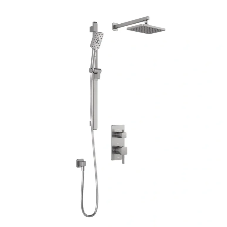 Ensemble de robinetterie de douche TD2 Squareone – Nickel pure