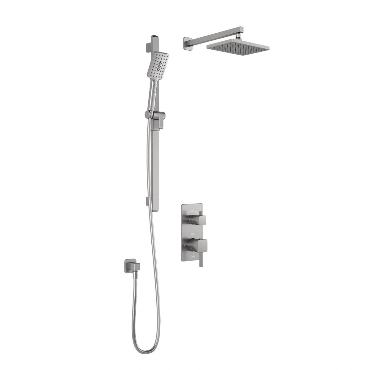 Ensemble de robinetterie de douche TD2 Squareone – Nickel pure