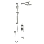 Ensemble de robinetterie de douche TD3 Roundone - nickel pure