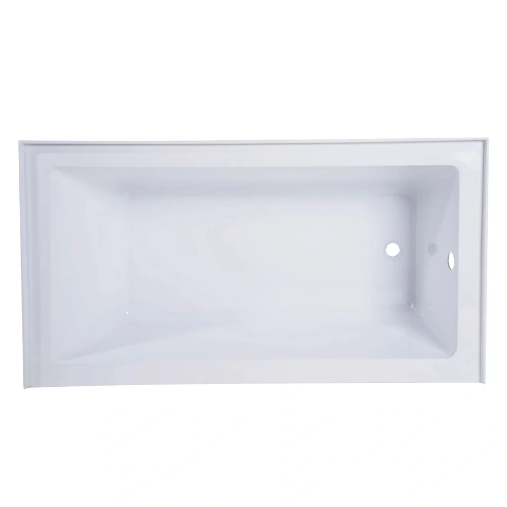 Bain douche en alcôve 60″ x 32″ (drain à droite) - vue de haut