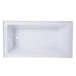 Bain douche en alcôve 60″ x 30″ (drain à gauche) - vue de haut