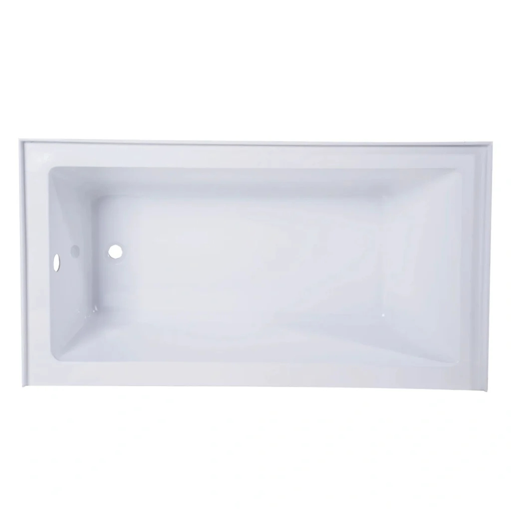 Bain douche en alcôve 60″ x 32″ (drain à gauche) - vue de haut