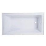 Bain douche en alcôve 60″ x 30″ (drain à droite) - vue de haut